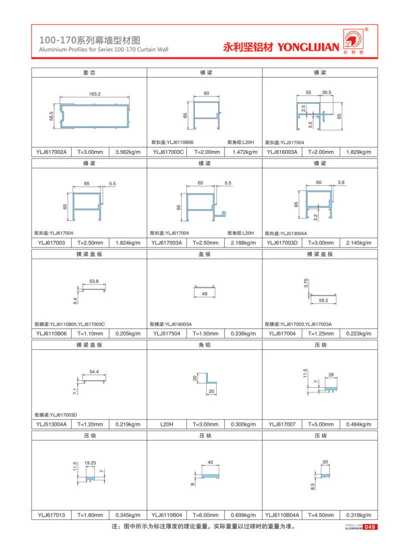 100-170系列隱框幕墻
